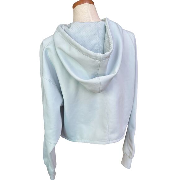 Free People Movement Light Blue Reach The Summit Cropped Hoodie Crop High Neck S - Picture 5 of 14